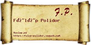 Fülöp Polidor névjegykártya