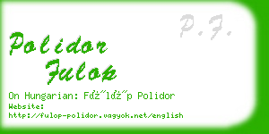 polidor fulop business card